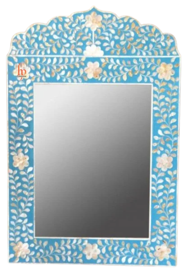 Handmade Mother Of Pearl Inlay Mirror Beautifully Decorative Inlay Mirror Frame Antique Vintage Look