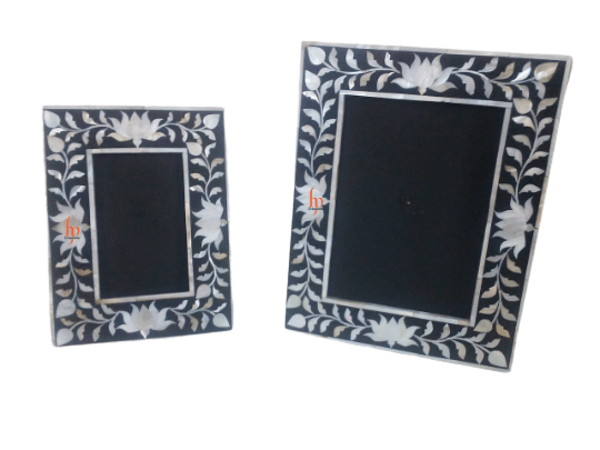 Handmade Classic Set Of 2 Mother of Pearl Inlay Photo Frame Best Gift For Any Occassion