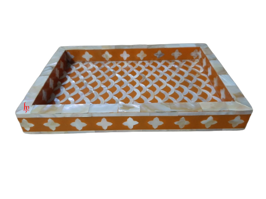 Handmade Mother of Pearl Fish Scale Tray Perfect Home Décor