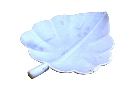 Festive Decor Decorative Marble Bowl Plate Hand Carved Household Multi-Utility Flower Shape Decorative Bowl
