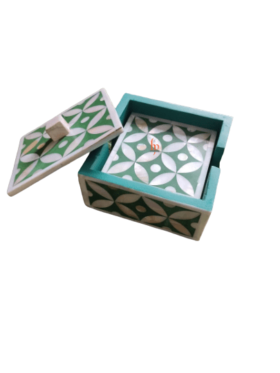 Beautifully Hand Crafted Mother of Pearl Coaster Set Ready to Ship Perfect gift for loved ones