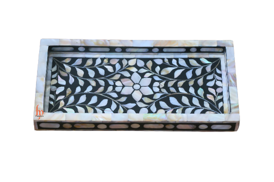 Handmade Mother Of Pearl Inlay Tray,Serving Tray,Decorative Tray Perfect Gift for any occasion