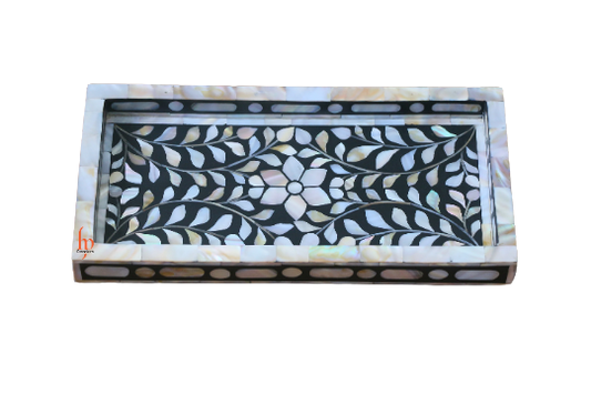 Handmade Mother Of Pearl Inlay Tray,Serving Tray,Decorative Tray Perfect Gift for any occasion