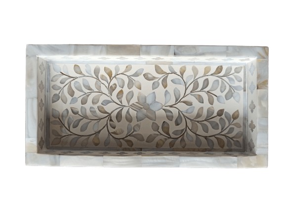 Handmade Mother of pearl inlay tray decorative serving  tray beautifully crafted  for home decor