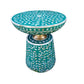 Handmade Customized Mother of Pearl Leaf Pattern Stool
